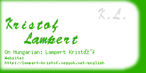 kristof lampert business card